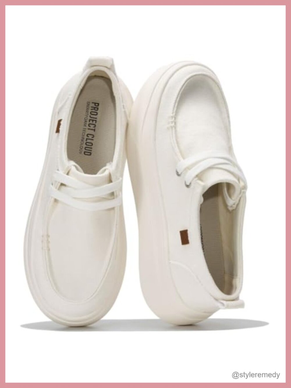 Platform Loafers for Women Slip On Canvas Boat Shoes Comfortable